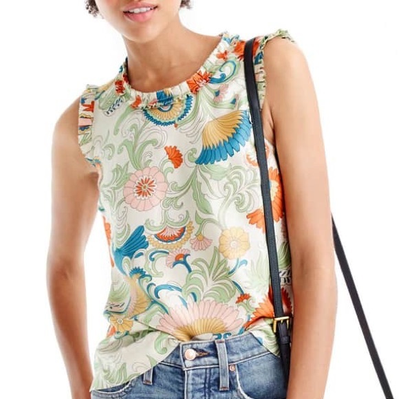 J. Crew Tops - J Crew Silk Tank Floral